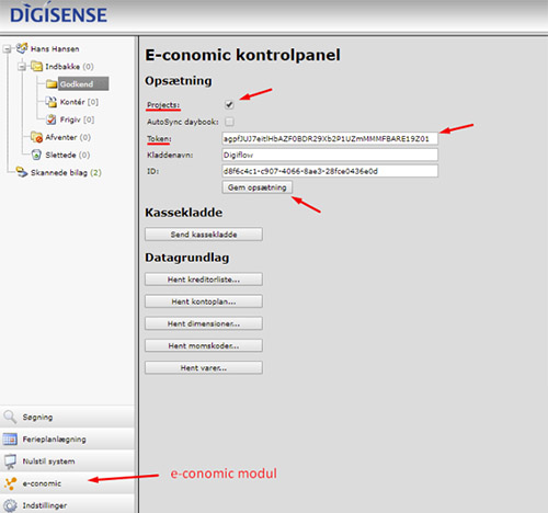 Integrationen mellem Digiflow og e-conomic